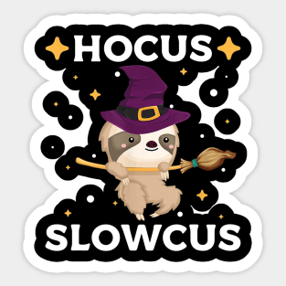 Hocus Slowcus Cute Halloween Sloth Custume Sticker